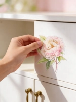 Наклейка интерьерная на стену цветы пионы