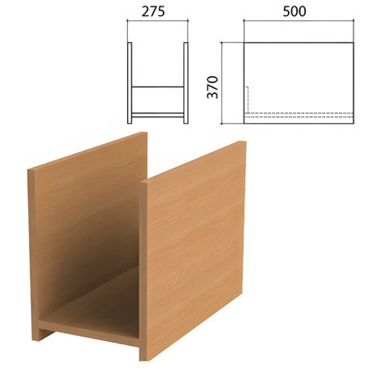 Подставка под системный блок "Эко", 275х500х370, бук бавария, 400996-55