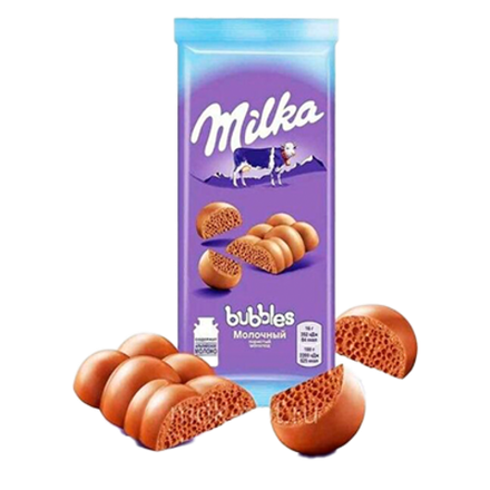 Шоколад молочный пористый Milka Bubbles 76г
