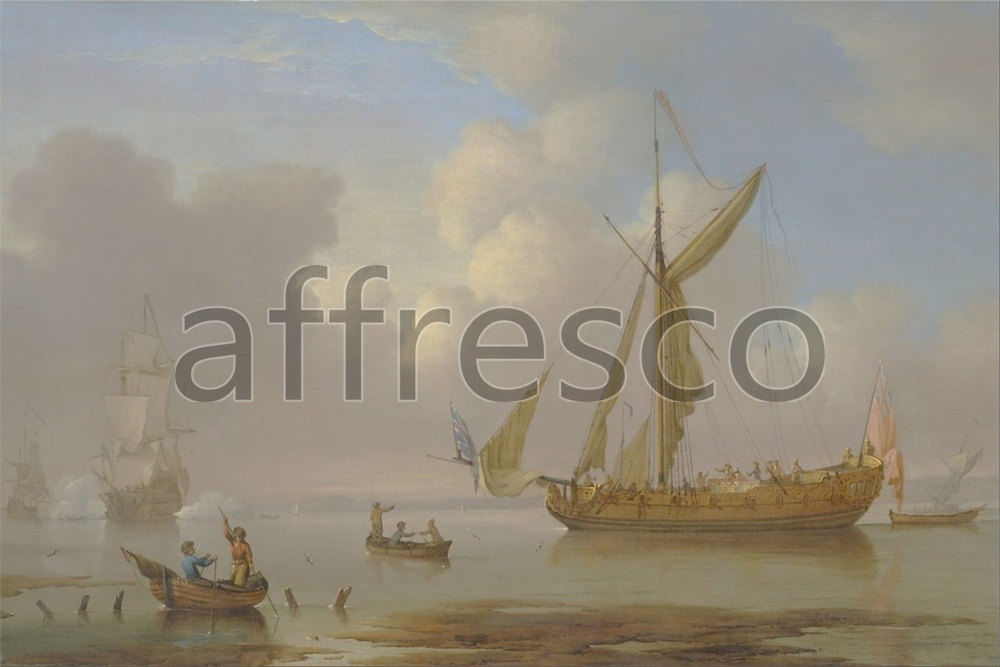 Фреска Peter Monamy, Royal Yacht Becalmed at Anchor