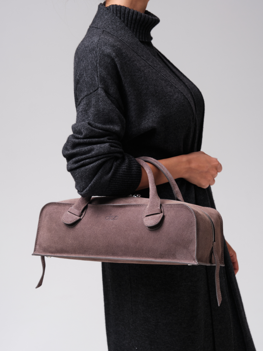 Замшевая сумка багет Doxie DBR 31157 темно-серый