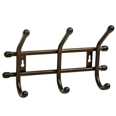 Вешалка настенная "Уют 3" 3 крючка, 260*75*160мм, цвет медный антик