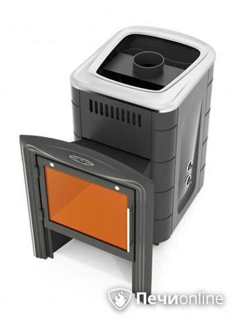 Дровяная печь-каменка TMF Компакт 2017 Inox Витра ТО антрацит