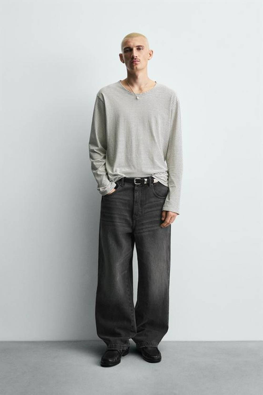 ZARA ДЖИНСЫ RELAXED FIT, УГОЛЬНЫЙ