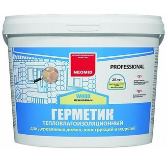 Герметик акриловый Neomid Wood Proffesional межшовный белый 3 кг