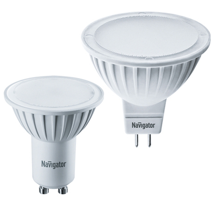 Лампа светодиодная LED Navigator Софит, GU5.3, MR16, 5 Вт, 4000 K, холодный свет
