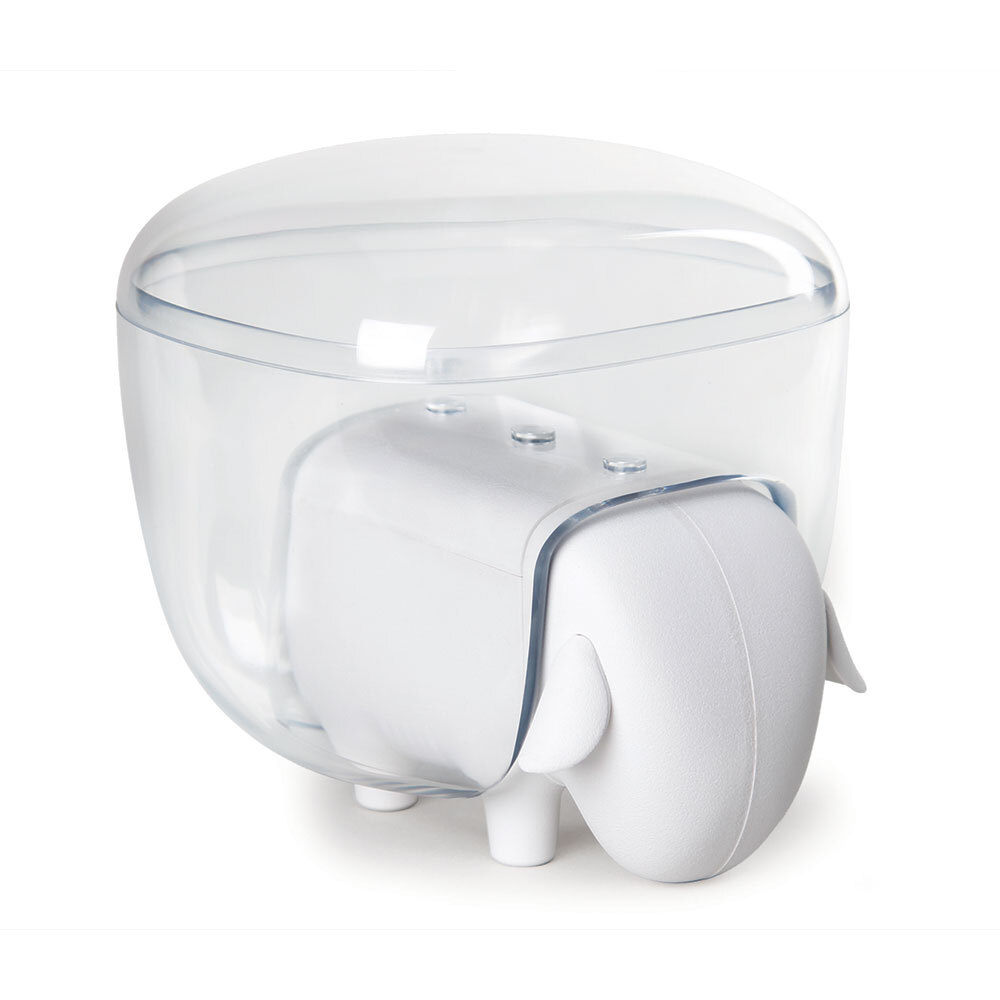 Держатель для ватных дисков sheep, белый с прозрачной крышкой