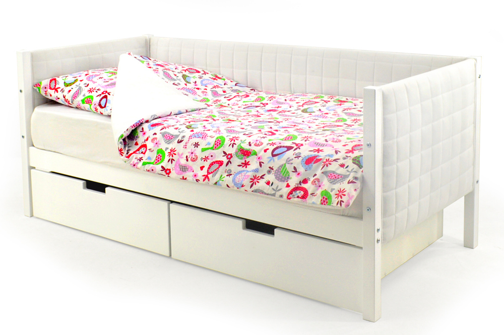 Детская кровать-тахта мягкая Бельмарко Svogen белый