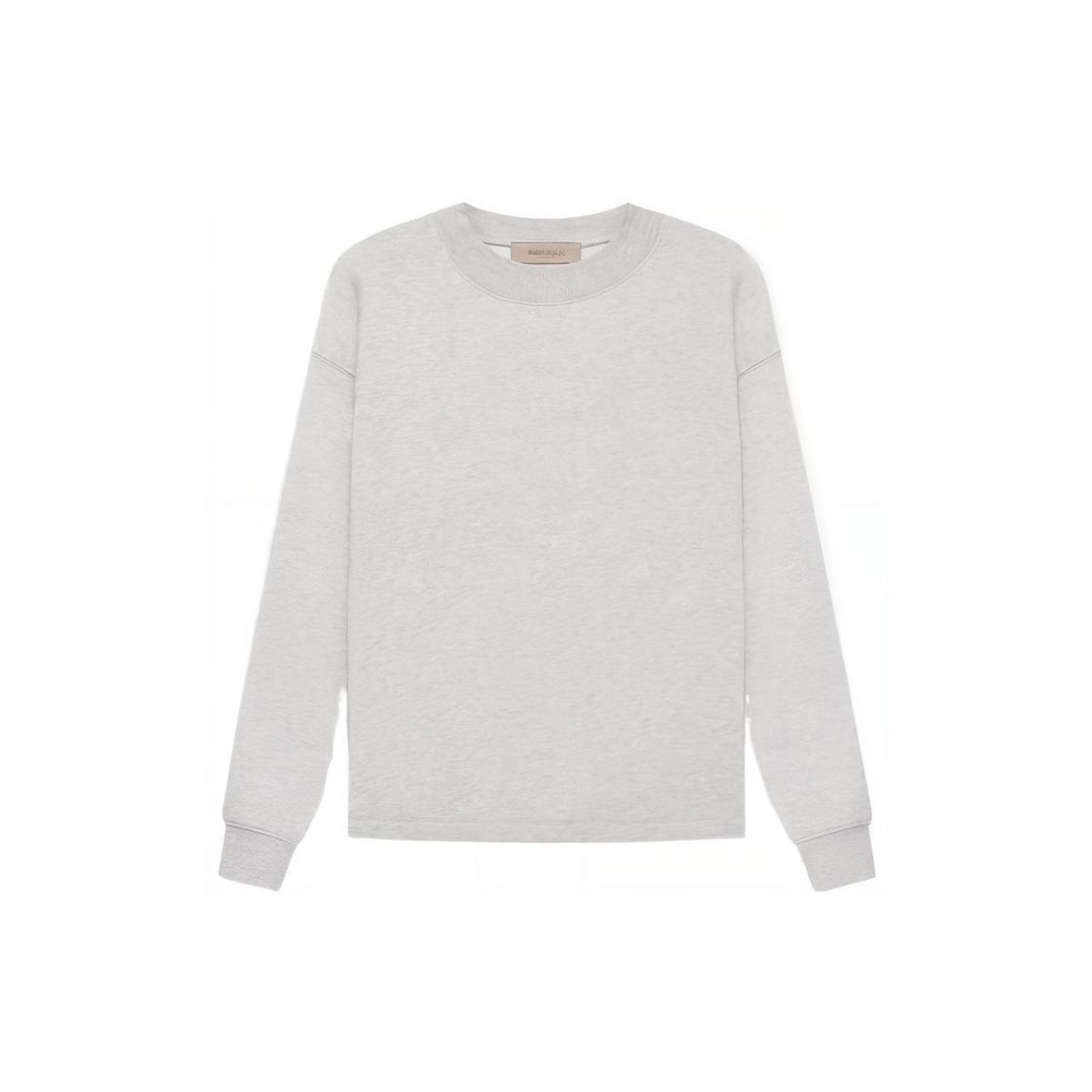 Толстовка Fear of God Essentials SS22 Relaxed Crewneck Light Oatmeal Logo, FOG-SS22-340