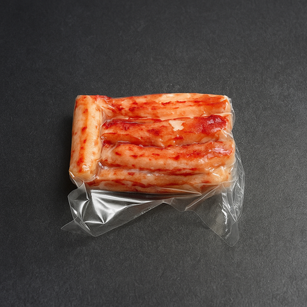 Мясо камчатского краба 1-я фаланга (Аян), очищенное, варено-мороженое, 8-10см, ~550гр