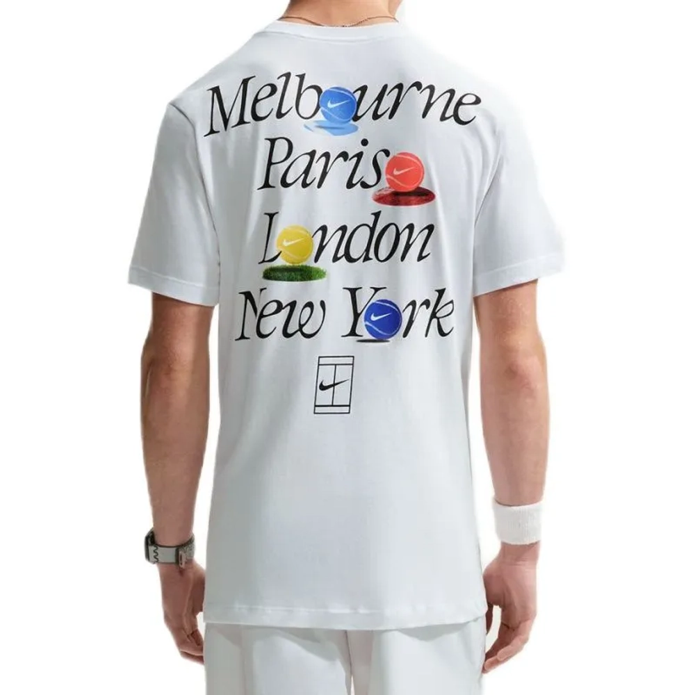 Мужская теннисная футболка Nike Court Dri-Fit Tennis - white
