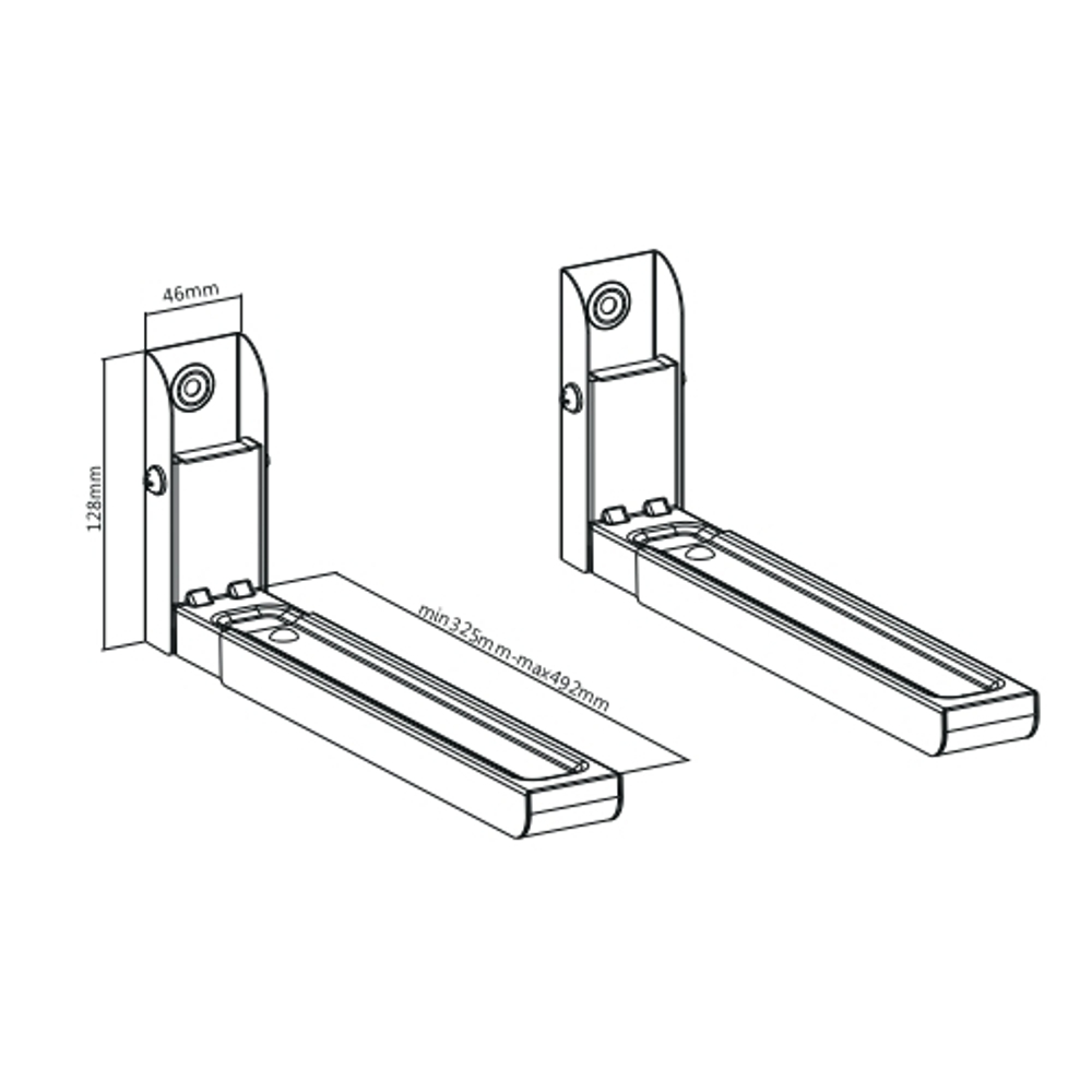 Кронштейн для микроволновки фиксированный Ultramounts КУХНОС 888S