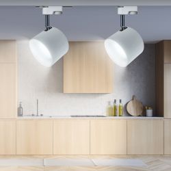 Трековый светильник однофазный ЭРА TR15 GX53 WH/SL под лампу GX53 белый/серебро | Однофазные светильники под лампу