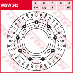 Диск тормозной TRW MSW242