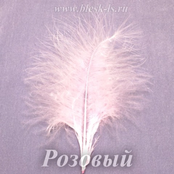 Перо индейки 12-18 см, Розовый