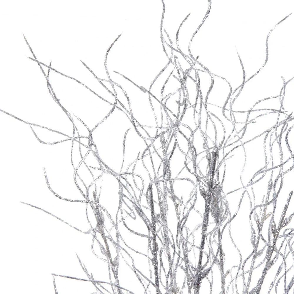Ветка декоративная «Морозное солнце» 40 см, Серебро