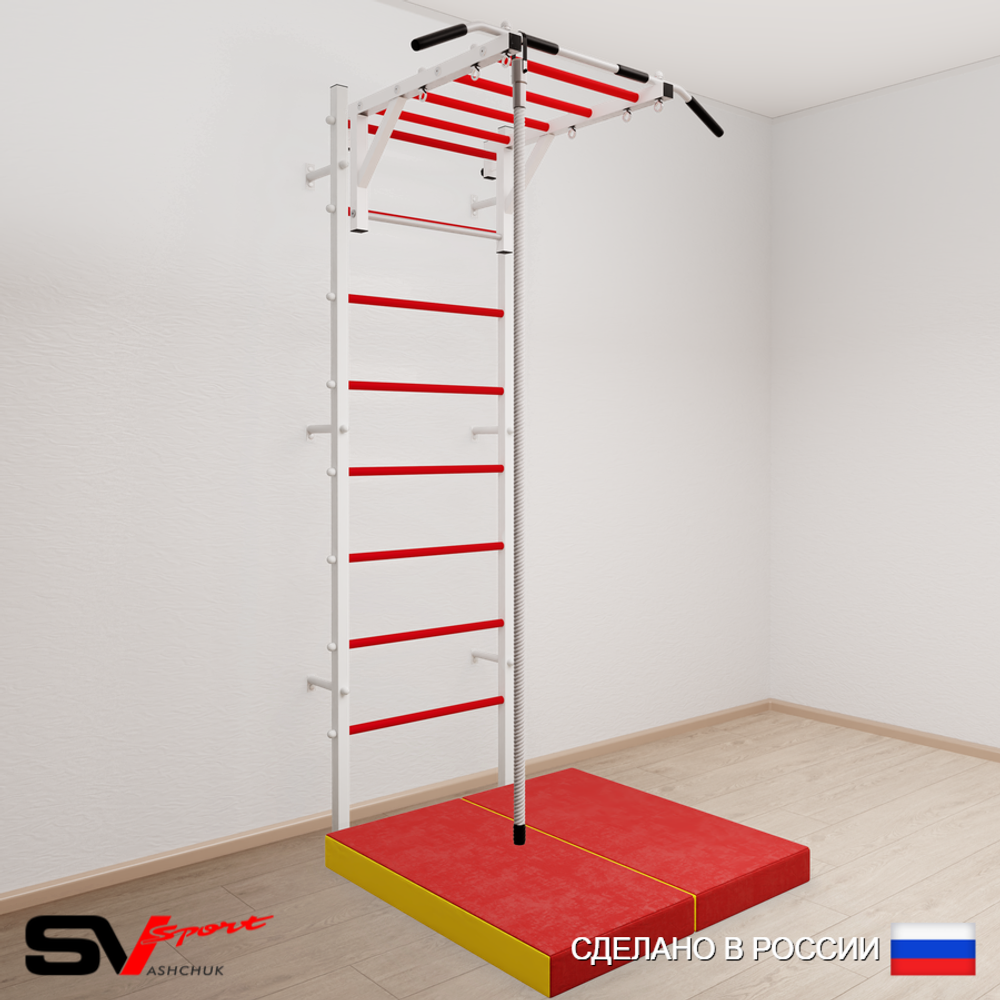 Шведская стенка Sv Sport 5294 (Турник рукоход/Канат/Мат 1м)