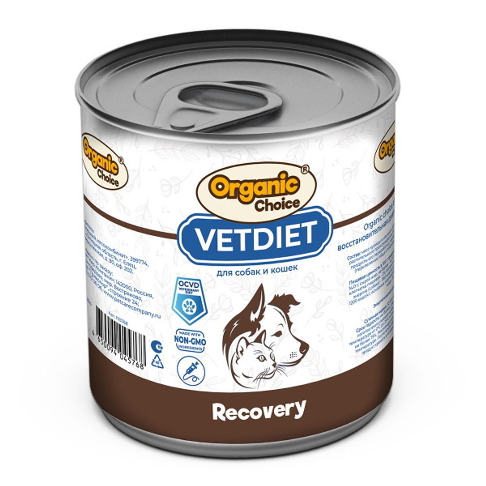 Консервы Organic Сhoice VET Recovery диета для собак и кошек восстановительная диета 340г х 12шт