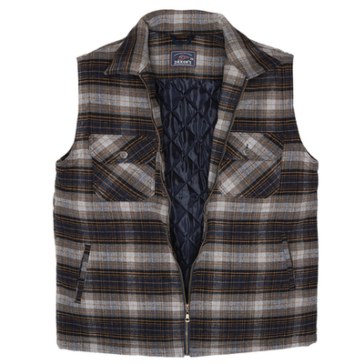 Жилет мужской большой тканевый в клетку