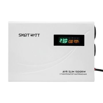 Настенный стабилизатор напряжения 1500 Вт SMARTWATT AVR SLIM 1500RW, фото №844037883