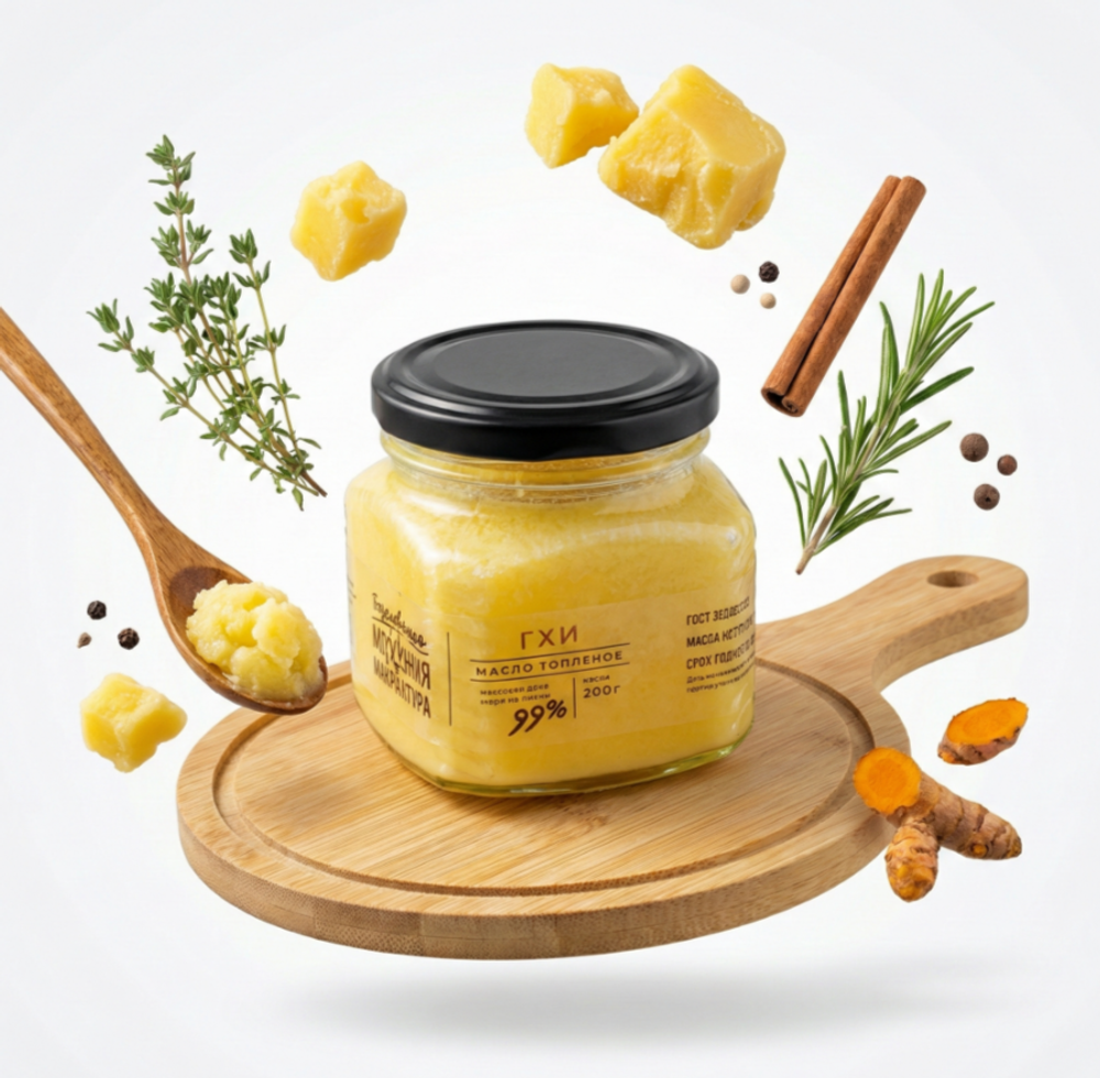 Масло топленое ГХИ 200 гр, КФХ Георгиев