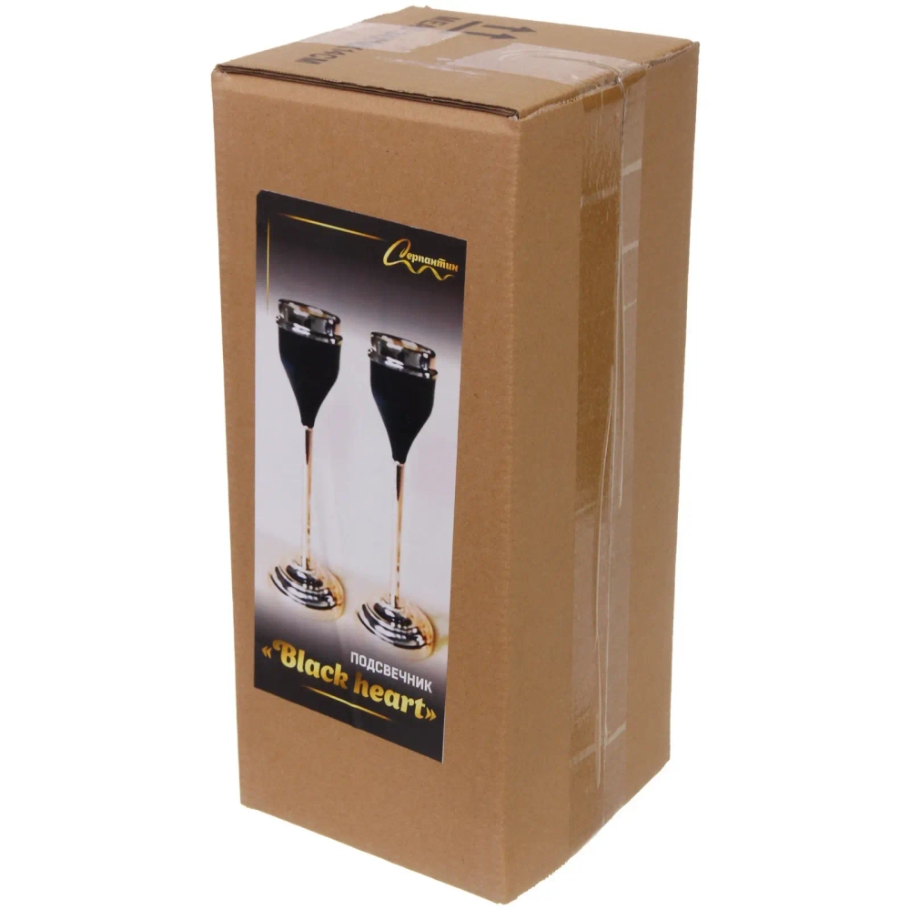 Подсвечник «BLACK HEART» 33*11,5*11,5 см, Черный