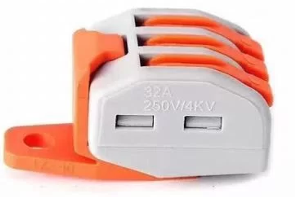 Крепеж на стену для Клеммной колодки серии 222-412 - 222-418 (клемма не в комплекте)