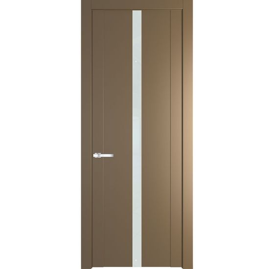 Межкомнатная дверь эмаль Profil Doors 1.8P перламутр золото стекло белый лак