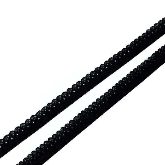 Резинка отделочная черная 10 мм, Греция