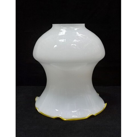 Плафон стеклянный "Катюша" опал с золотым кантом