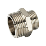 Ниппель редукционный STOUT SFT 0004 - 1" x 3/4" (для стальных труб, латунь никелированная)