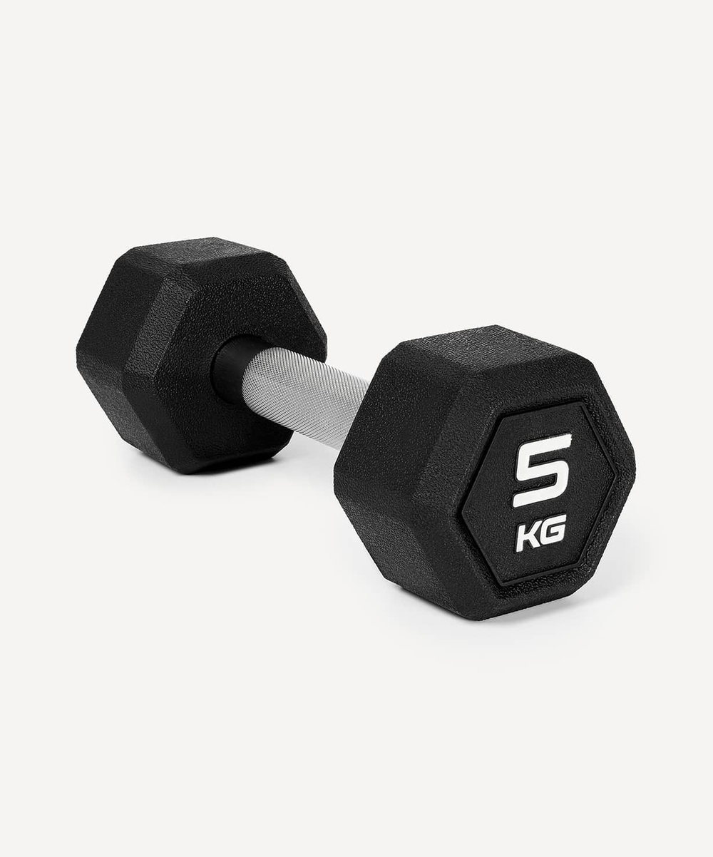 Гантель гексагональная DB-301PRO 5 кг, обрезиненная, черный