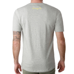 Мужское теннисное поло Tennis-Point Basic T-Shirt Men - Lightgrey, Yellow