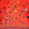 Зонт складной Moschino Boutique 7948-C Scribble hearts