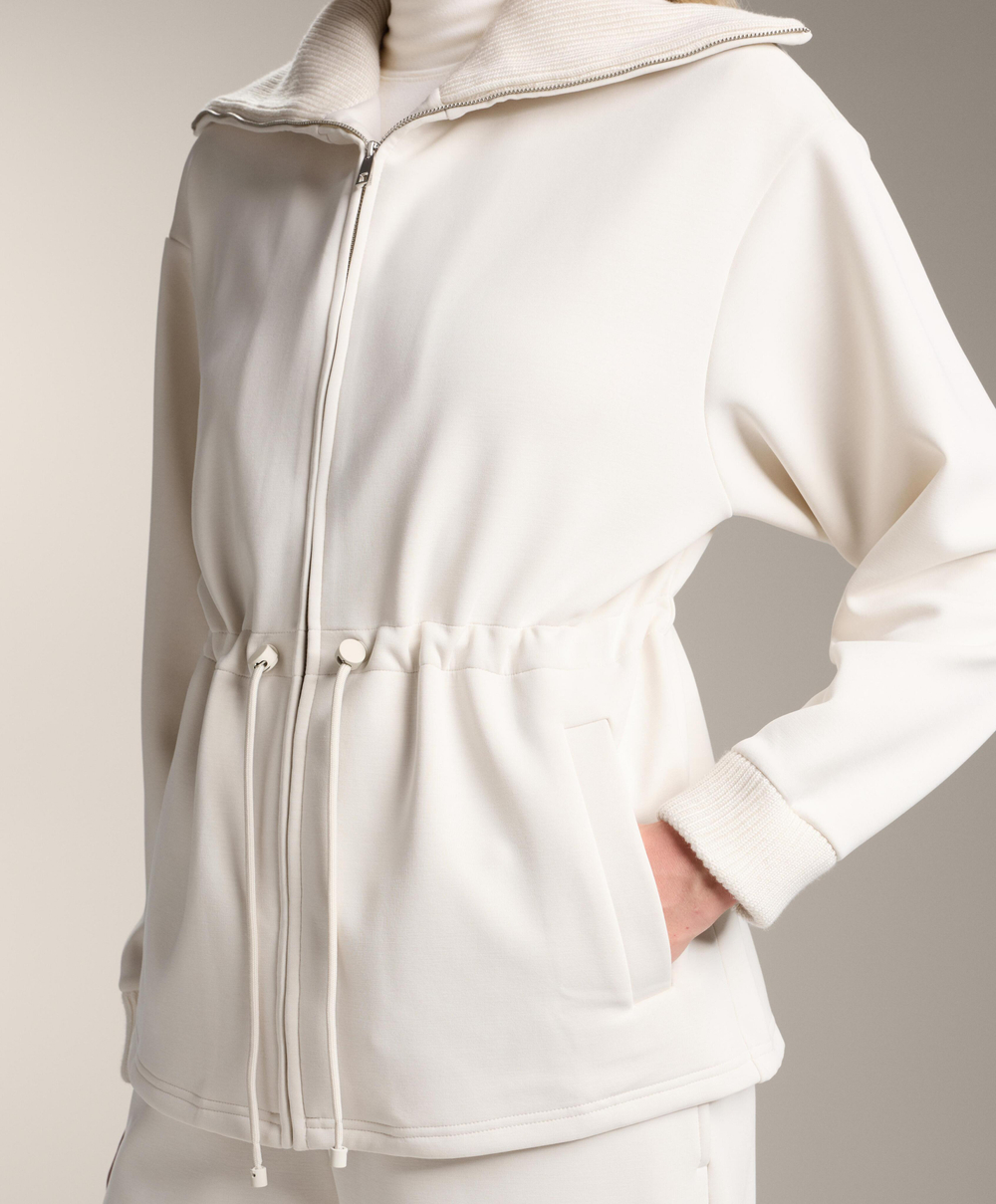 Oysho Длинная куртка из модала с начесом, экрю