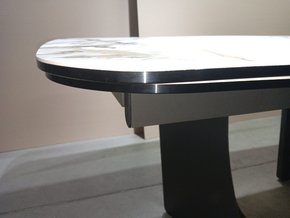 Стол М-City DISAUR Биргер (Birger) 200 Kl-188 Контрастный Мрамор, Итальянский, темно-серый