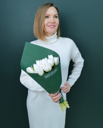 Букет из белых тюльпанов,15шт(00149)