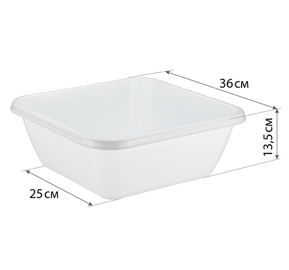 Таз квадратный 12л М2578