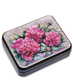 Народные промыслы ШК-55/194 Шкатулка «Пионы» исп. Маркова Т.