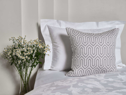 Постельное белье 2 спальное евро Сlaire&Caroll Lea белый жаккард