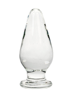 Прозрачный анальный плаг из стекла - 10,7 см. (Цвет: прозрачный)