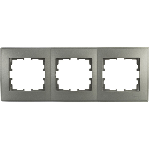 LESYA 705 4100 148 Рамка 3-я гориз черный графит матовый