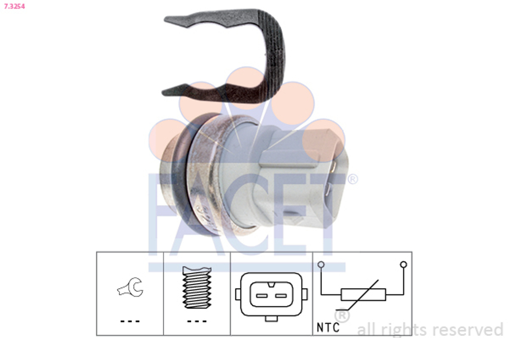 FACET - 73254-FAC - Sensor, coolant temperature