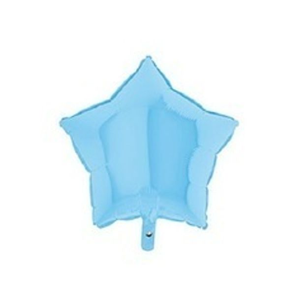 G Шар звезда (18" / 46 см) Пастель Matte Blue (матовый голубой) (БГ-15)