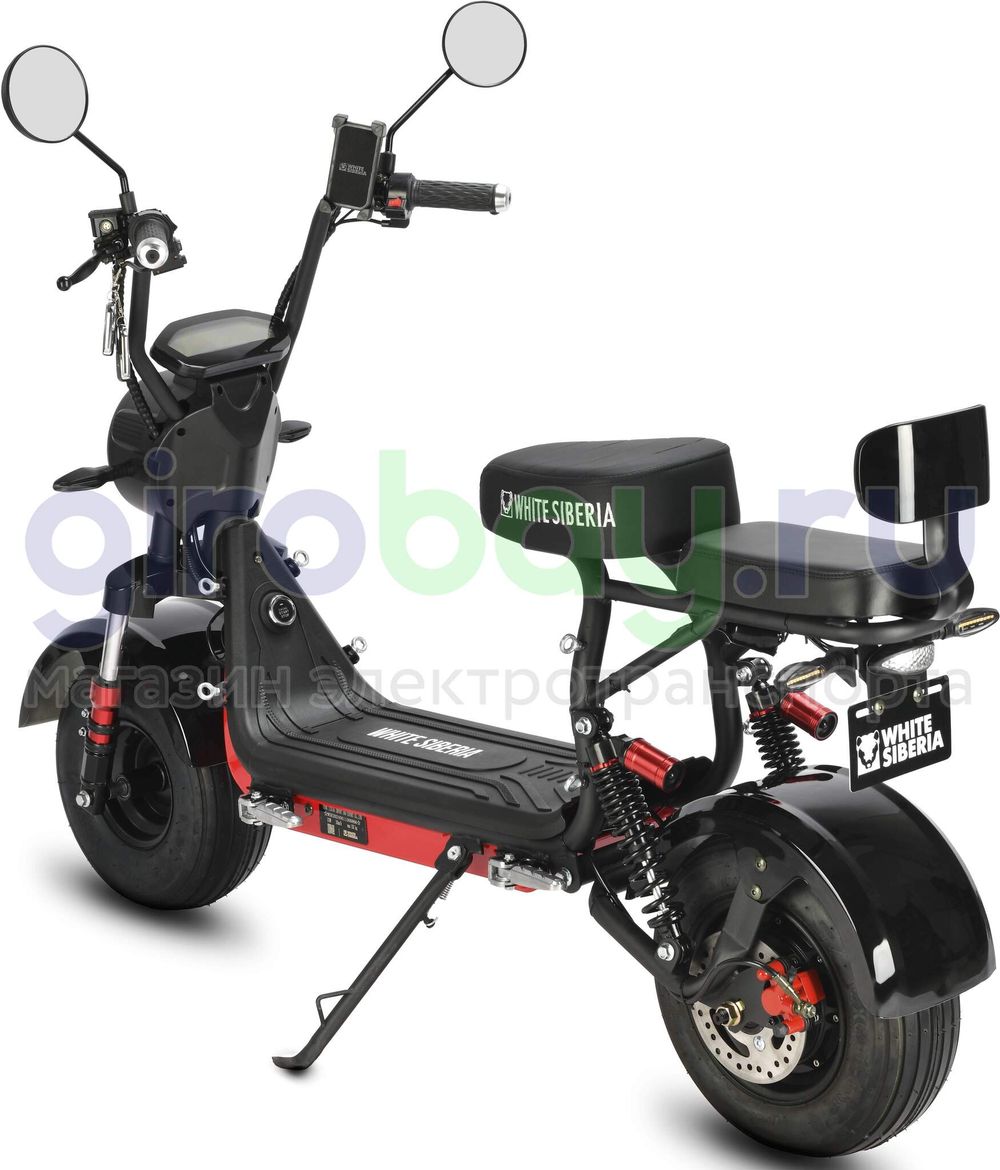 Электроскутер WHITE SIBERIA MINI R 2500w 3.0 (60V/21Ah) - Черный фото №14