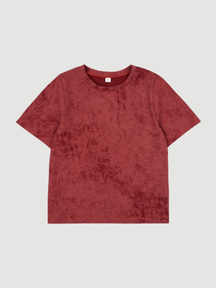 Футболка базовая с эффектом варки Mjölk Red Vintage