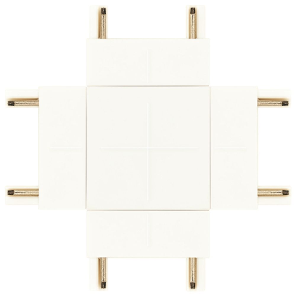Коннектор ЭРА TRM-S5-CX WH Х-образный для тонкого магнитного шинопровода белый | Магнитный шинопровод и аксессуары