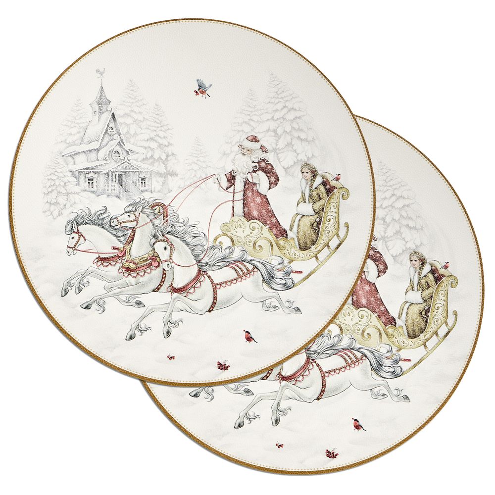 НАБОР ПОДСТАНОВОЧНЫХ САЛФЕТОК "МОРОЗКО" ИЗ 2 ШТ., ДИАМЕТР=38 СМ