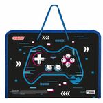 Папка для труда на молнии с ручками ПИФАГОР А4, 1 отделение, пластик, органайзер, "Lucky gamer", 273390