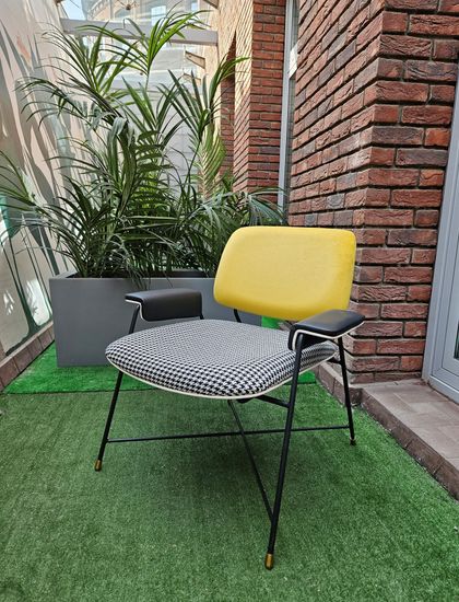 Кресло Bauhaus металл, ткань, велюр